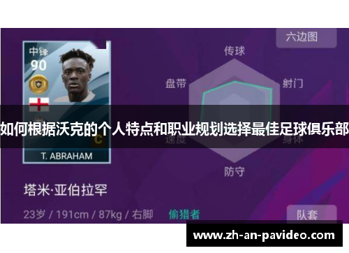 如何根据沃克的个人特点和职业规划选择最佳足球俱乐部 如何根据沃克的个人特点和职业规划选择最佳足球俱乐部
