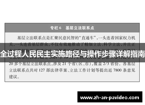 全过程人民民主实施路径与操作步骤详解指南 全过程人民民主实施路径与操作步骤详解指南